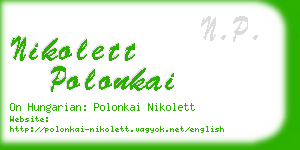 nikolett polonkai business card